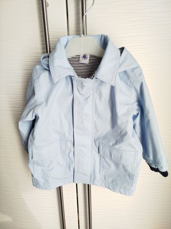 Ciré bleu clair garçon petit bateau 12 mois