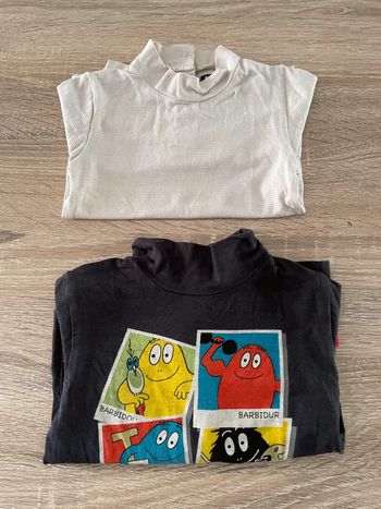 Lot de 2 t-shirts cols roulés