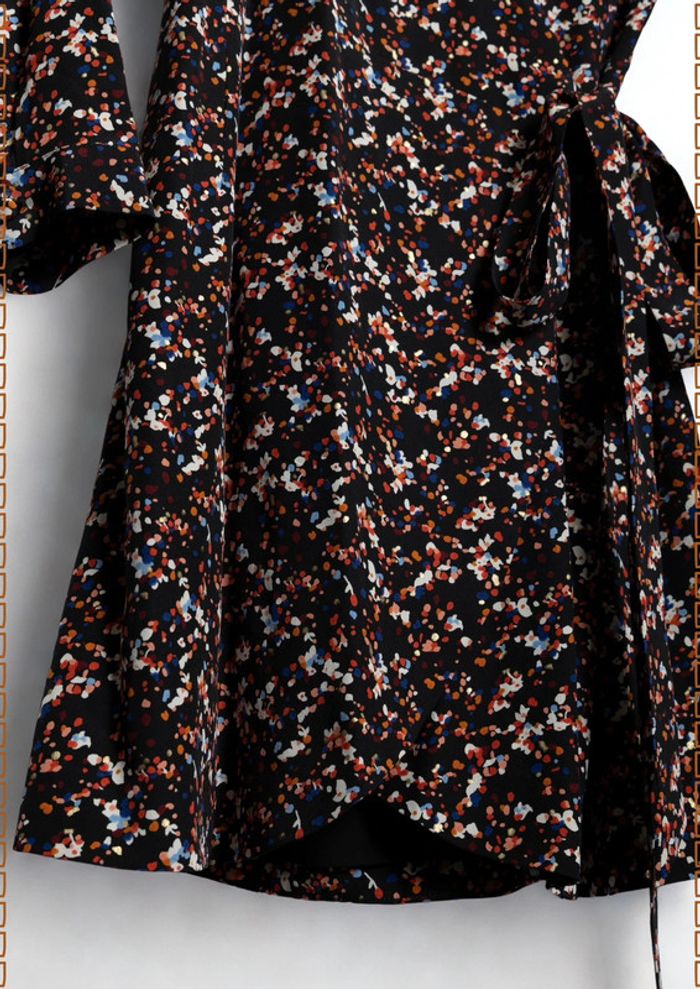 Robe fleurie portefeuille Sézane Taille 38 - photo numéro 5