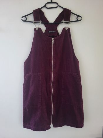 Robe salopette effet velours 