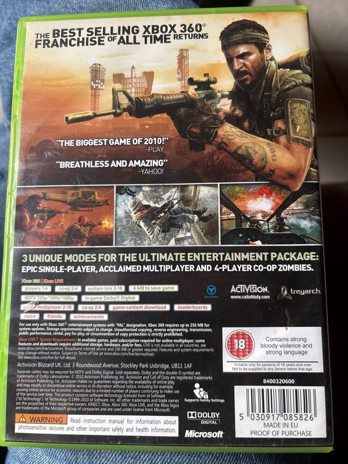 Lot jeux Xbox 360 call of duty - photo numéro 2