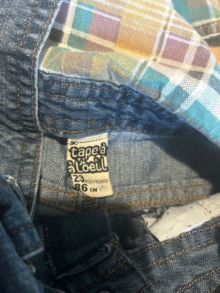 Salopette short en jean Tape à l’œil 23 mois - photo numéro 3