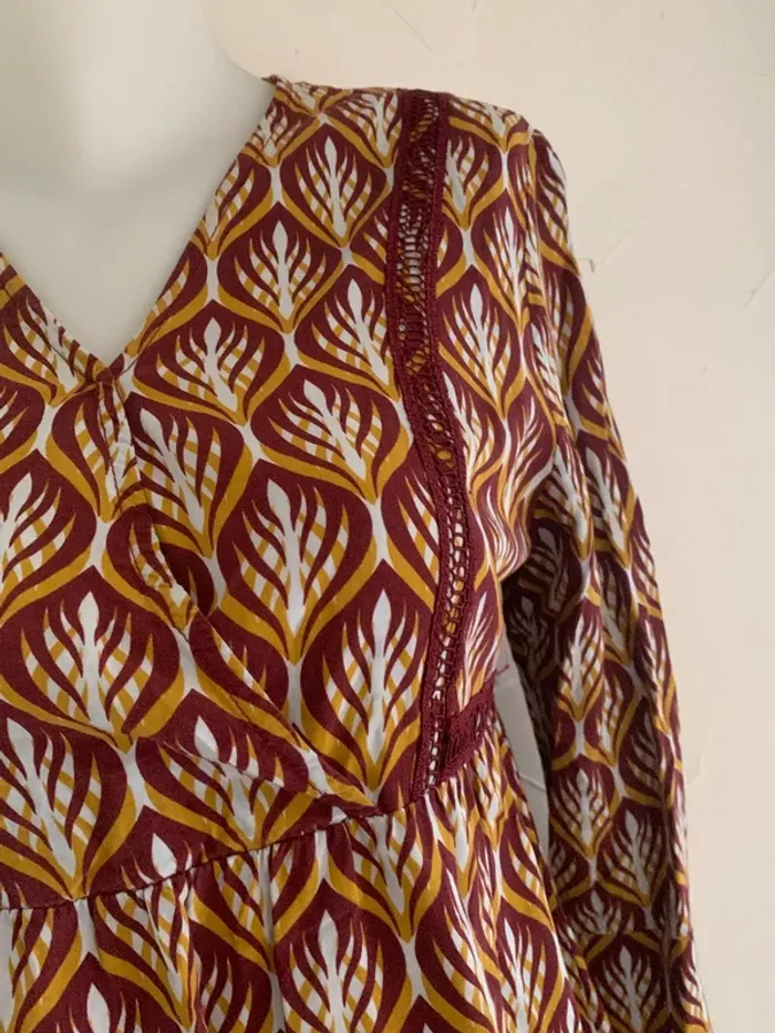 Blouse motif Only taille 38 manches 3/4 - photo numéro 8
