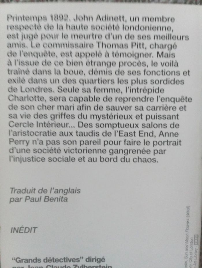 Anne Perry - La conspiration de Whitechapel - photo numéro 2