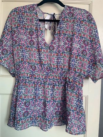 Blouse imprimée fleurie Camaïeu taille L