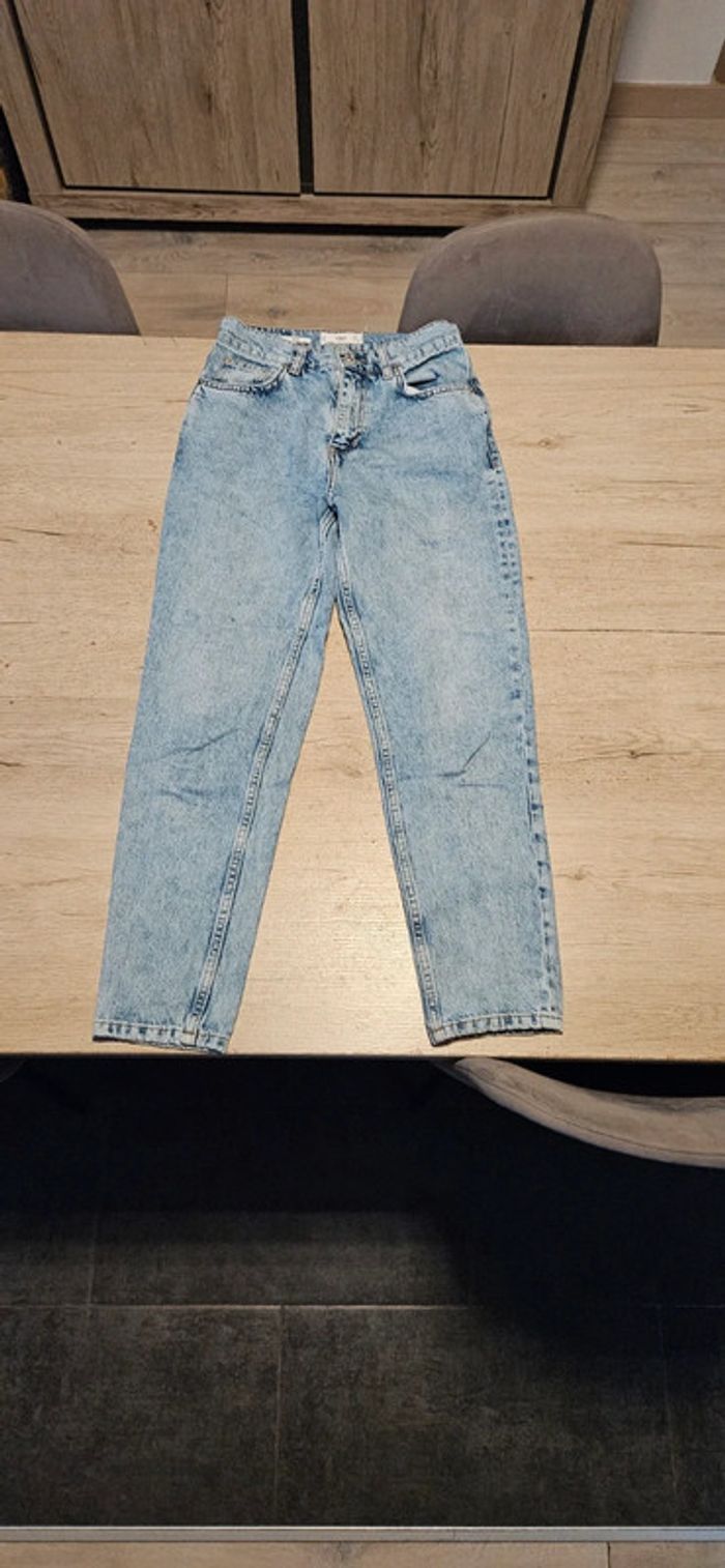 Jean s bleu Mom de Mango, taille 34, nickel - photo numéro 3
