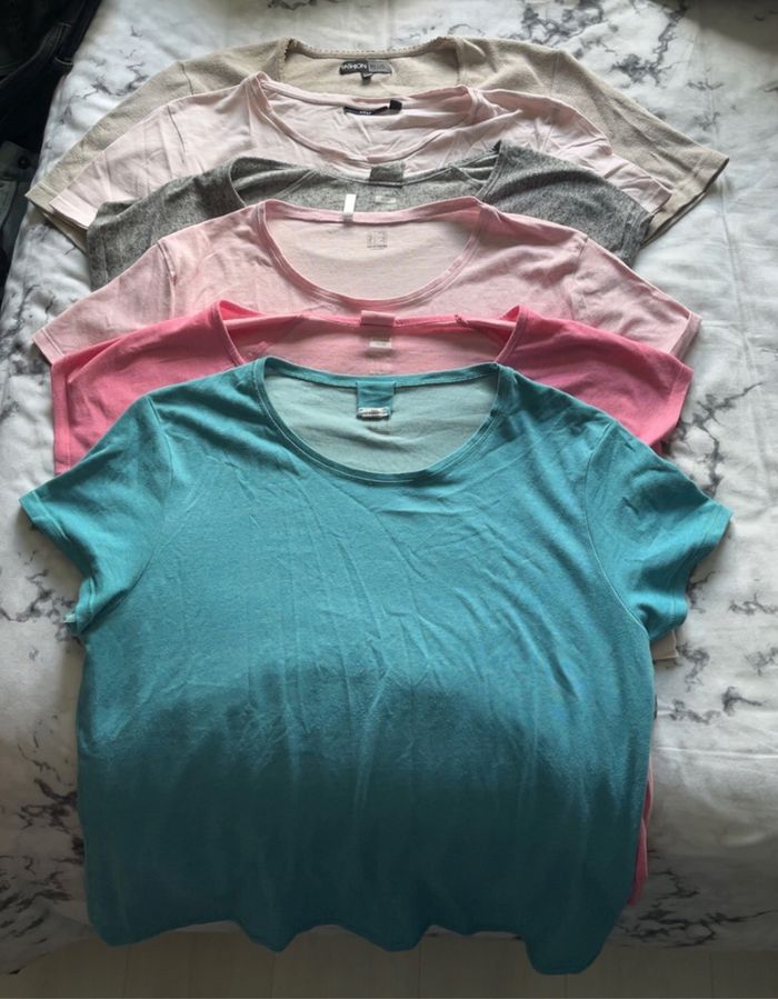 6 tee-shirts femme -Taille XL