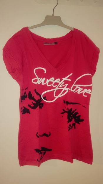 T shirt rose taille  38/40