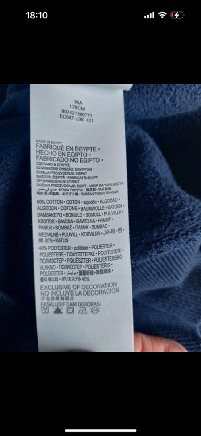 Sweat avec capuche Levi's taille 16 ans - photo numéro 4