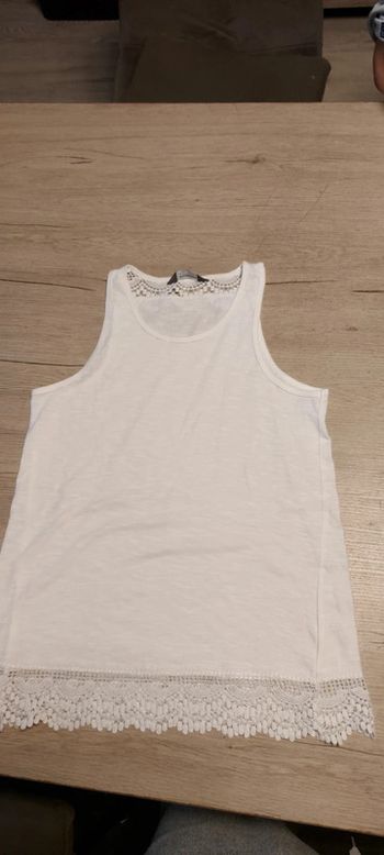 Blouse blanche sans manche avec broderie, Primark, 12/13 ans