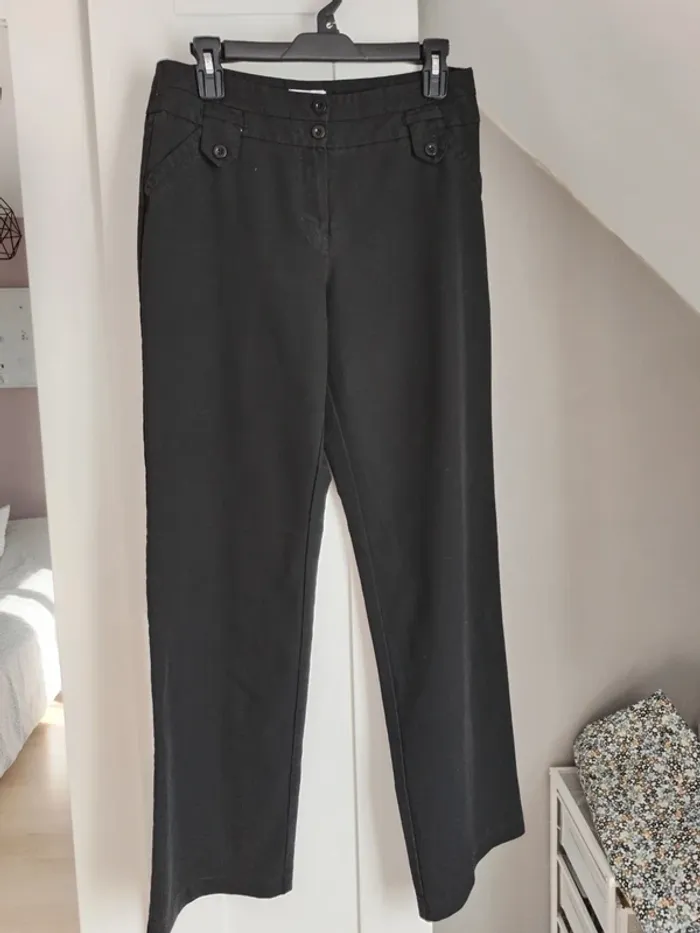 Pantalon jambes larges noir