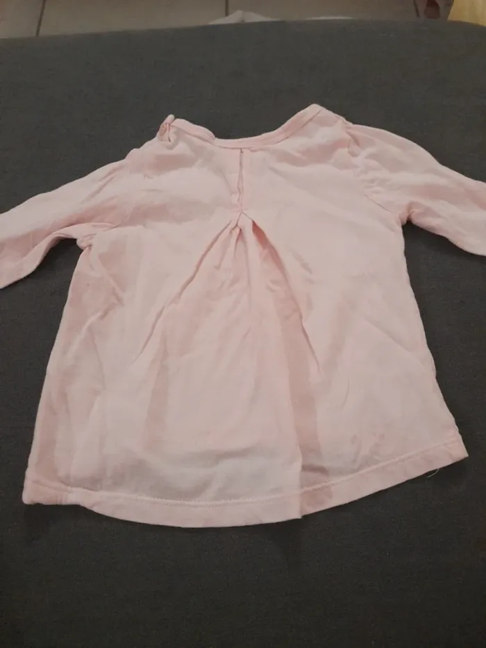 Tee shirt rose un zeste d'amour kimadi 3 mois - photo numéro 2