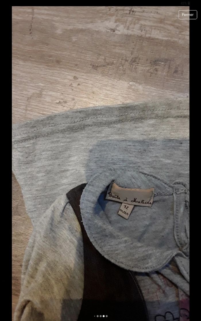 Tee shirt manche longue gris - photo numéro 6