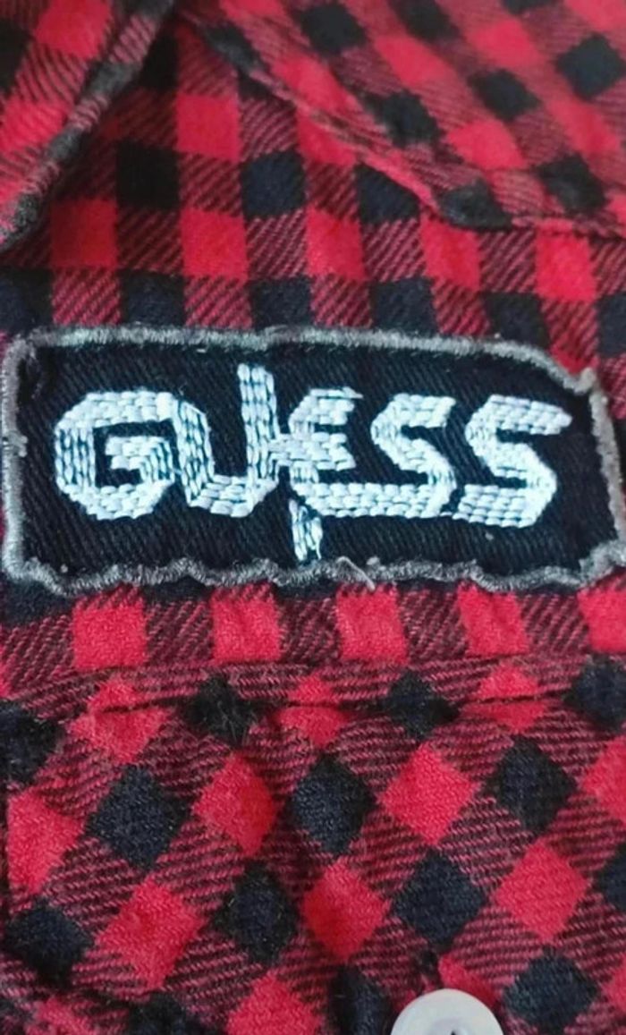 chemise Guess à carreaux tartan manches longues fille ado 12 ans - photo numéro 3