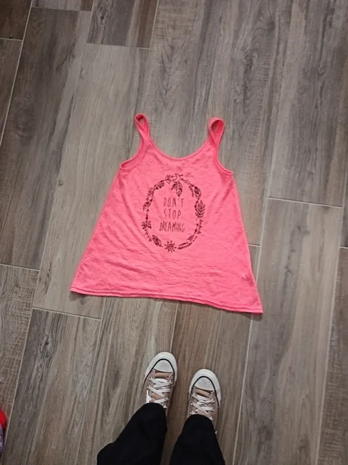 Débardeur rose fluo femme