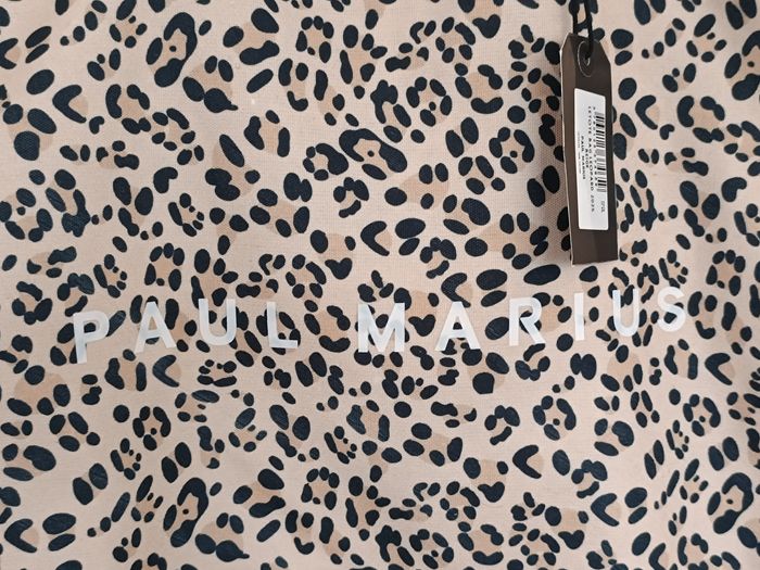 Tote bag Paul Marius léopard beige et porte monnaie mon premier Paul Marius doré - photo numéro 3