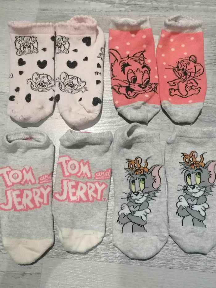 4 paires de socquettes Tom et Jerry 🐭 T 27/30 - photo numéro 2