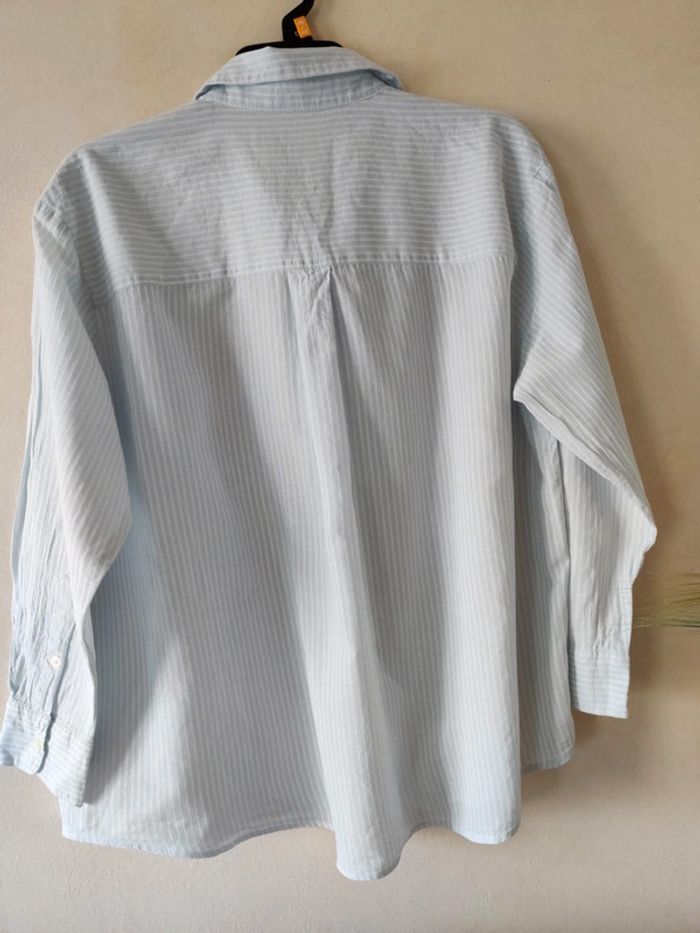 Chemise vintage rayée bleue - photo numéro 2