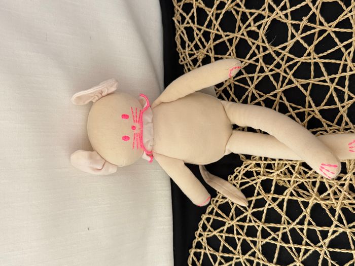 Doudou souris blanche rose PETIT BATEAU