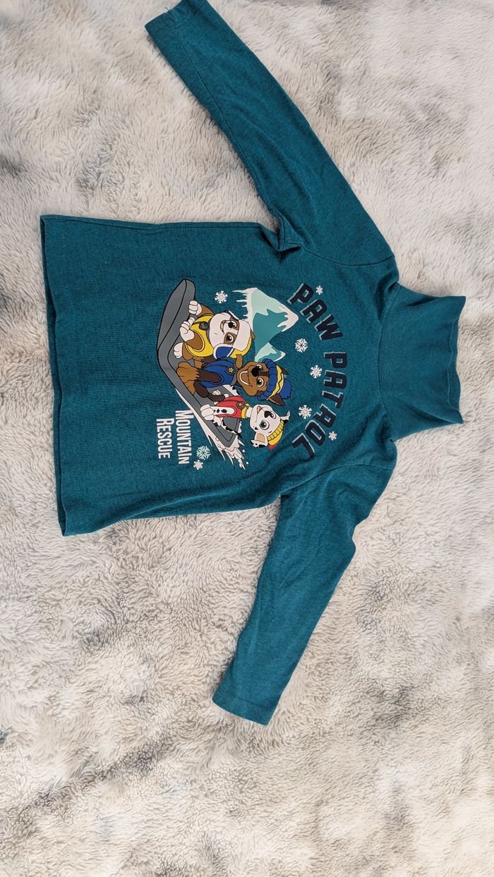 T-Shirt manches longues à col roulé C&A Pat' Patrouille taille 3 ans