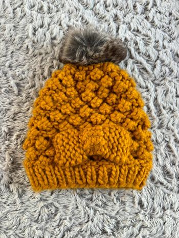 Bonnet laine moutarde