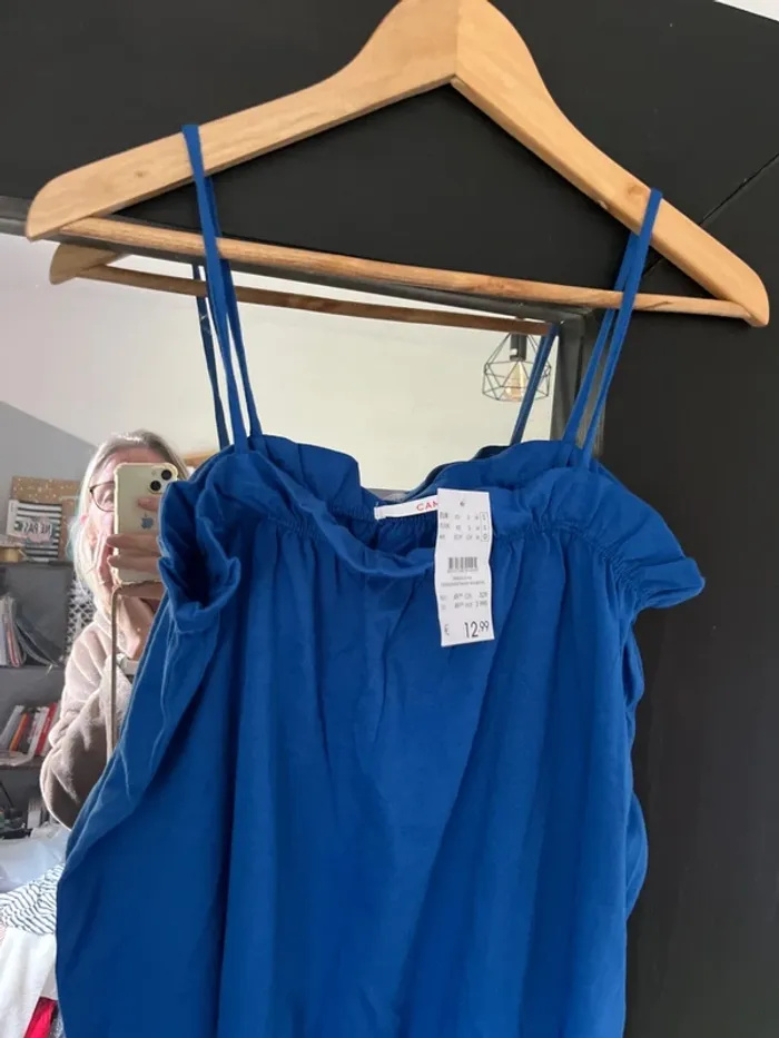 Débardeur neuf bleu Camaïeu - photo numéro 2