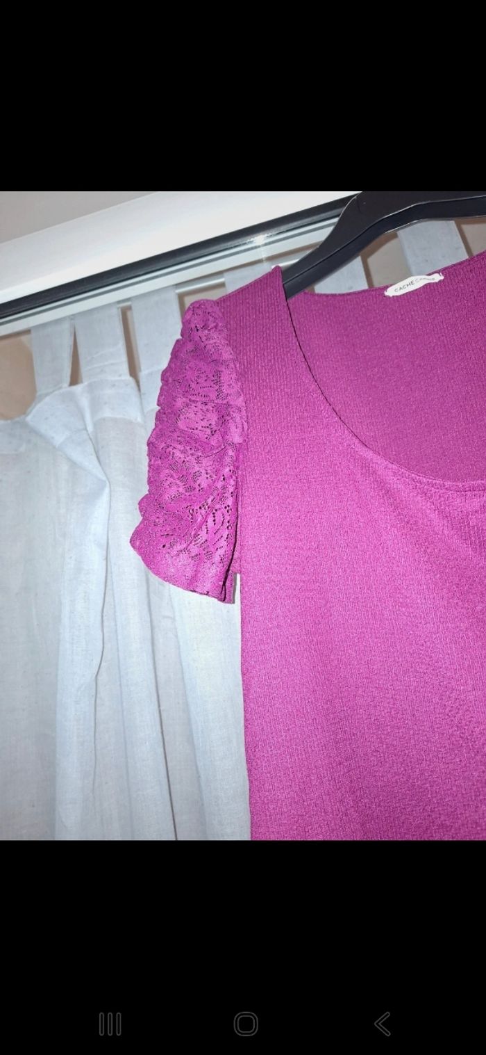 Tee shirt femme cache cache taille L - photo numéro 3