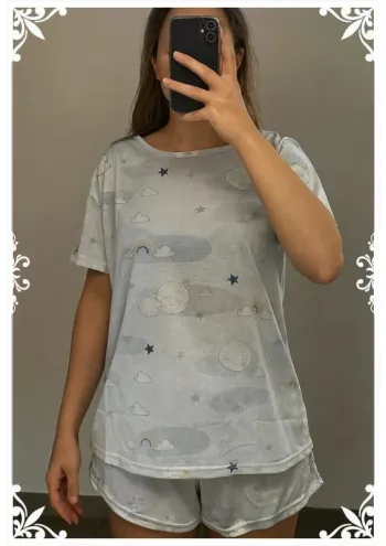 Pyjama bleu ciel shein taille XL