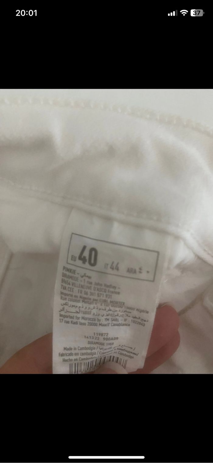 Short en jeans blanc - photo numéro 4