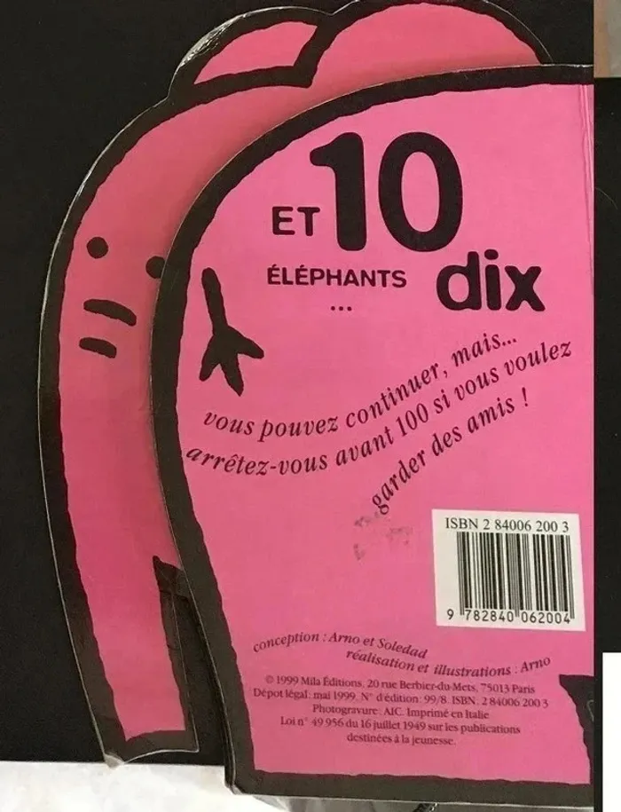 📚 Livre 1 2 3 4 5 ou la chanson de l'éléphant - photo numéro 2