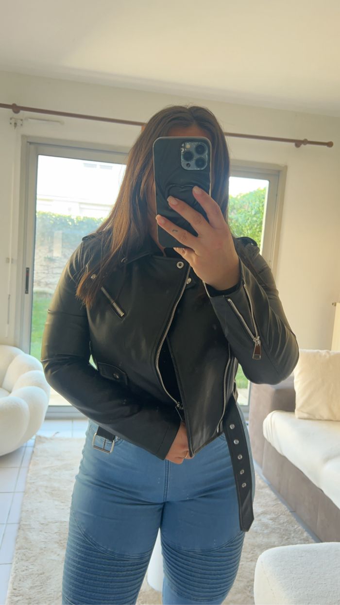 Blouson aviateur en simili neuf taille s
