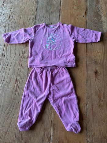 Pyjama 2 pièces rose 12 mois