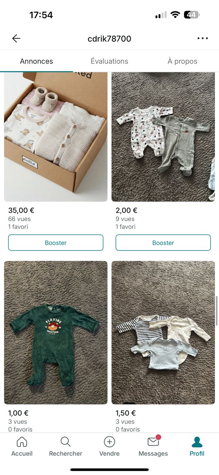 Plusieurs vêtements taille naissance / 1 mois - photo numéro 7