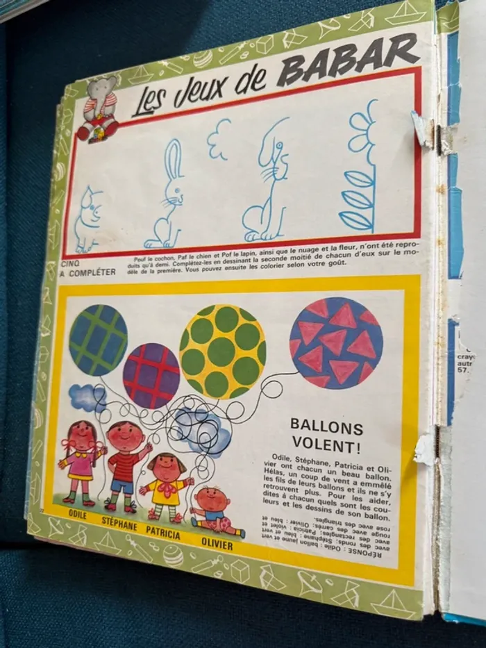 Recueil livre album ancien vintage Le Journal de Babar N1 numéro 1 bleu magazine - photo numéro 19