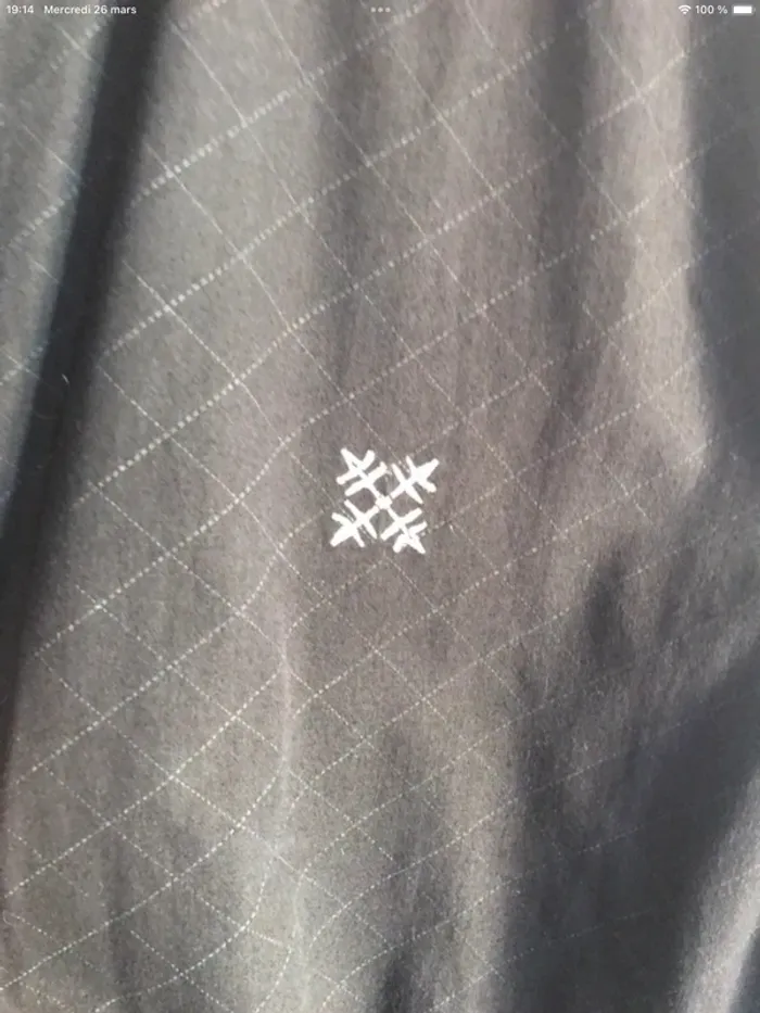 Chemise noire à carreaux ton sur ton Oxbow taille L - photo numéro 4