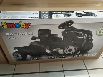 Smoby Tracteur Farmer XL avec remorque noir