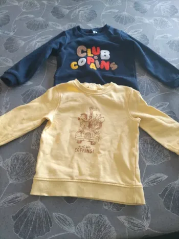 Lot de 2 sweat 24 mois