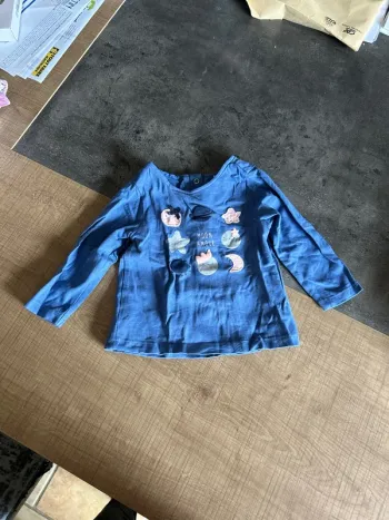 T-shirt manches longues bébé fille, orchestra, 9 mois