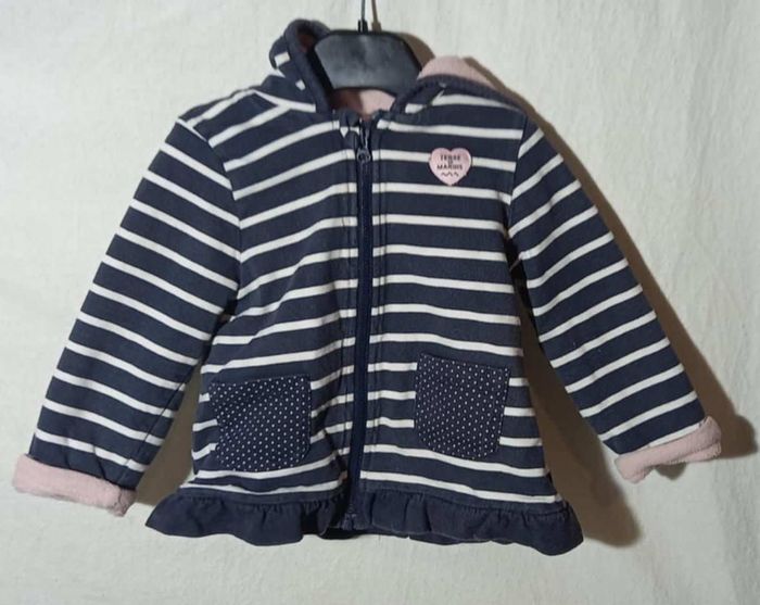 Veste rayée à capuche Terre de Marins
