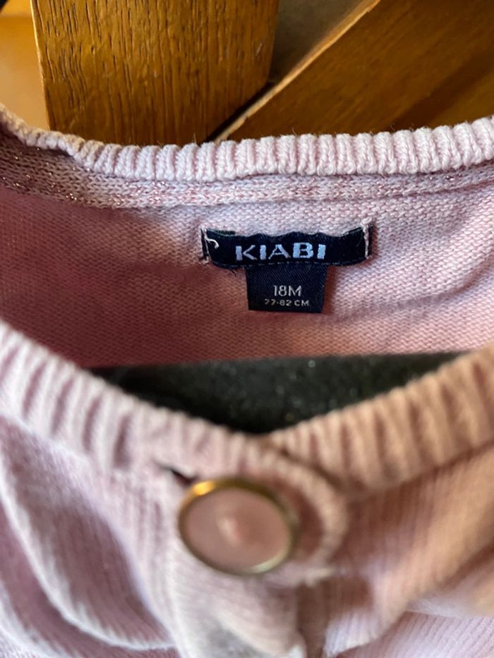 Gilet fille rose boutons Kiabi 18m - photo numéro 3