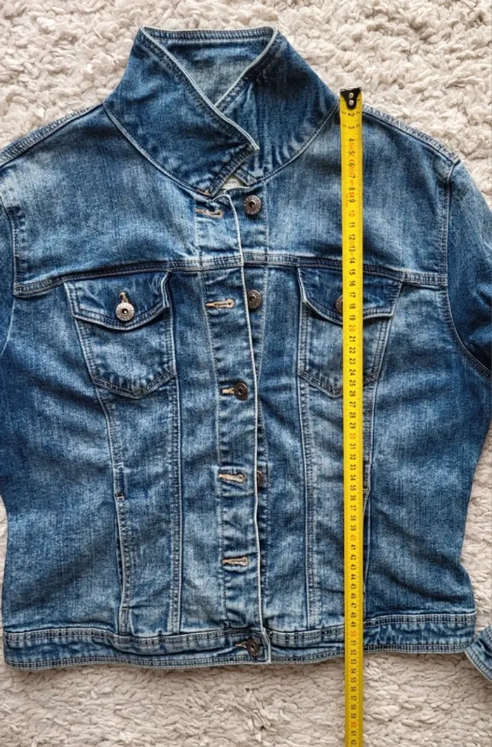 Veste en jean bleue claire Bershka Taille L ou 40 - photo numéro 12