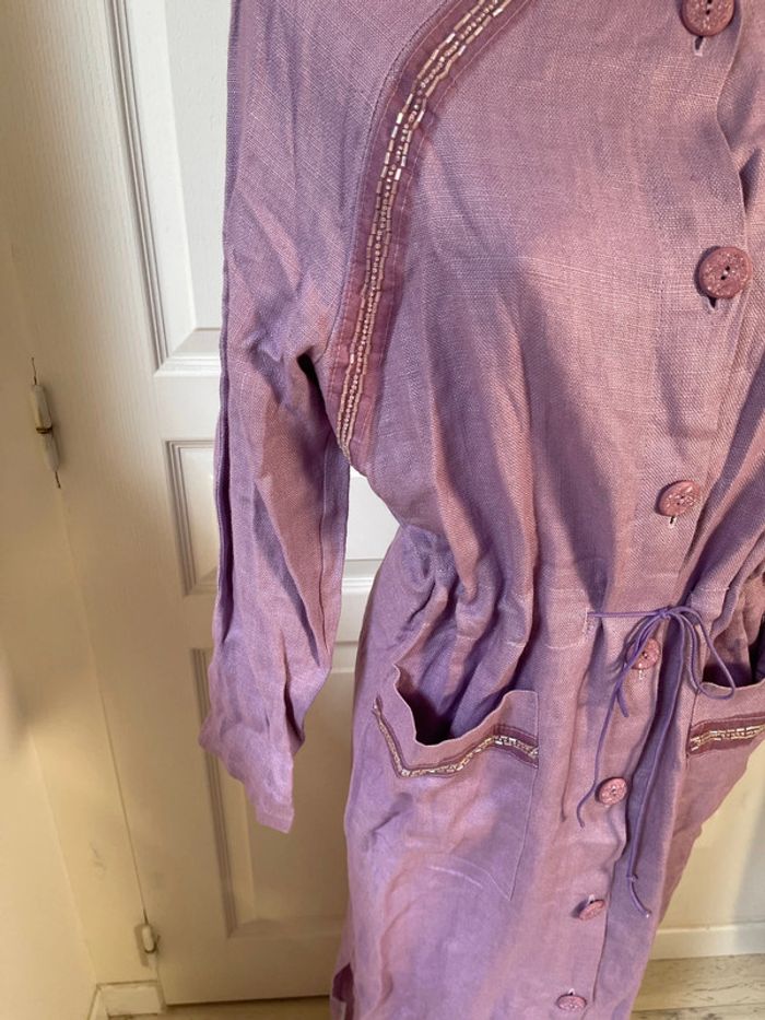 Robe brodée lilas - photo numéro 4