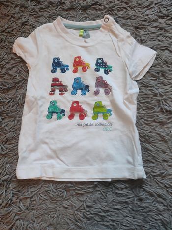 t-shirt blanc roller
