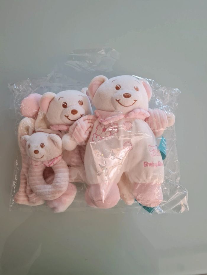 Coffret naissance hochet doudou peluche poupe poupi 3 pièce - photo numéro 9