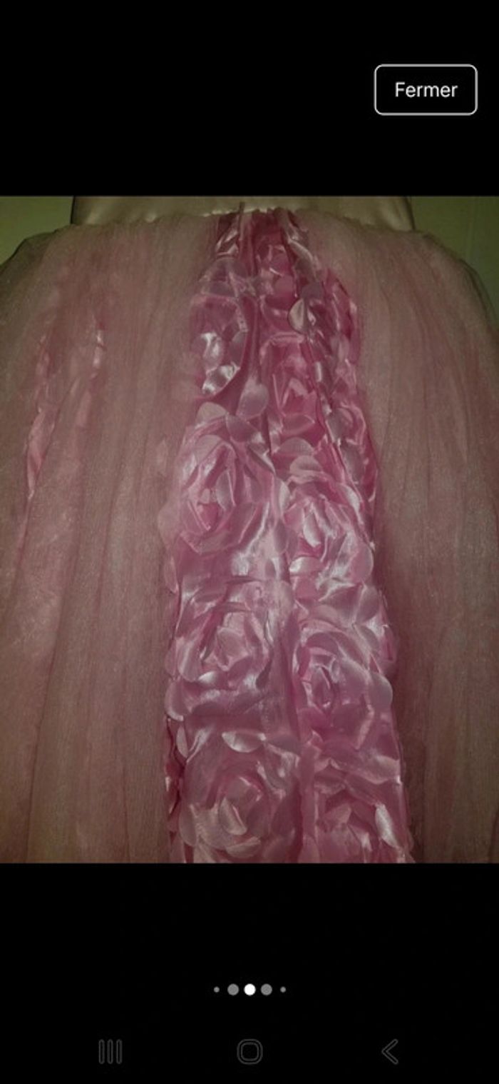 Magnifique robe de cérémonie rose – style princesse - photo numéro 5