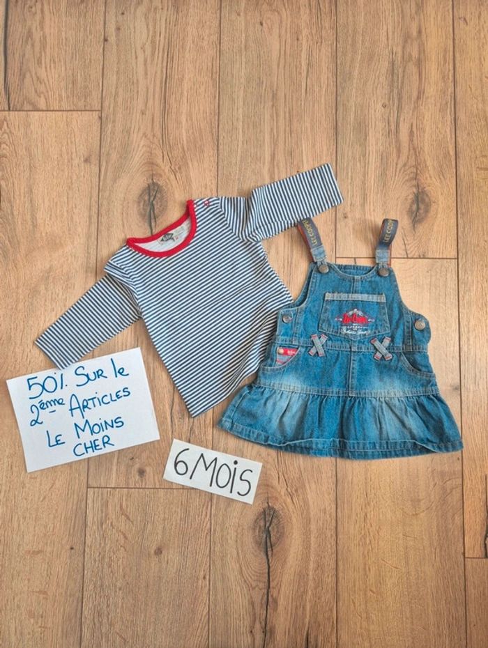 Ensemble lee cooper robe en jean et haut manche longue