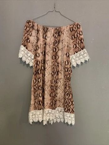 Robe Tunique épaules dénudées motif Serpent TU