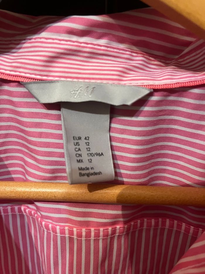 Chemise rayée rose taille 40/42 - photo numéro 3