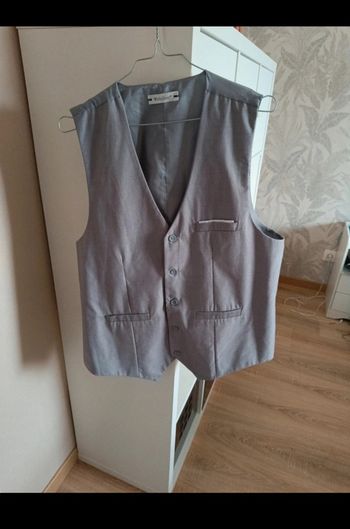 Gilet boléro gris homme taille L 50