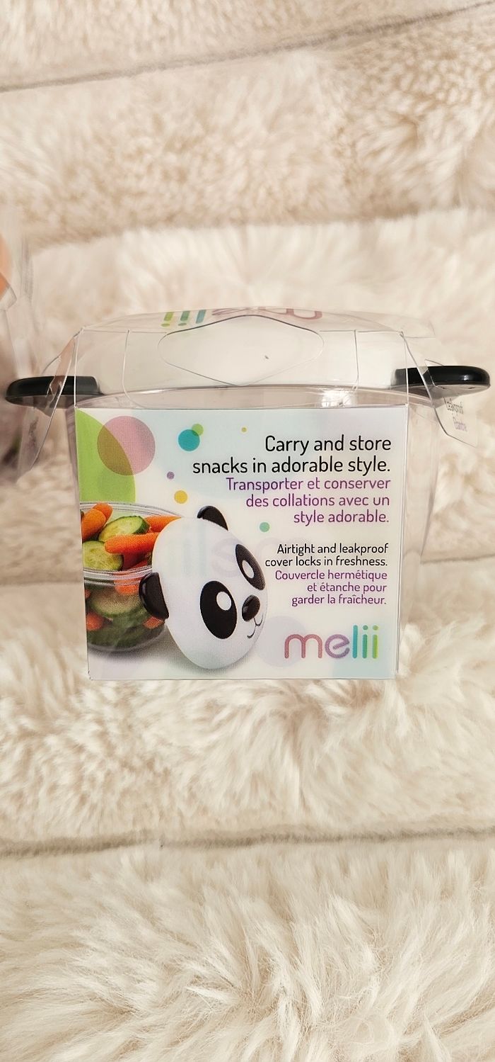 Lot de 2 boîtes à gouter motif ourson et panda 🐼 Melii Neufs - photo numéro 8